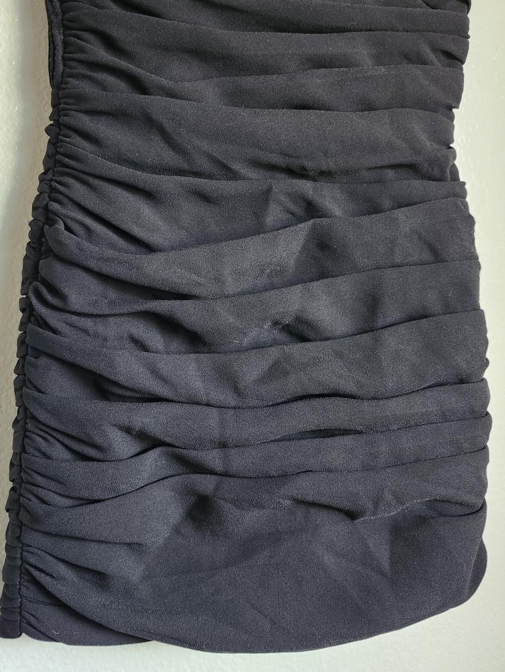 Zara Black Ruched Halter Mini Dress – Bodycon Night Out Club Date Dress Small - Picture 4 of 9